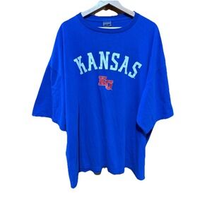 Vintage KU Jayhawks T-Shirt Short Sleeve‎ Kansas Basketball Size 3XL-4XL Champs